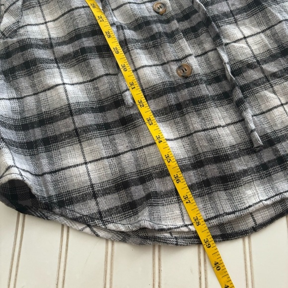 CiSono Plaid Collection Plaid Flannel Tie Waist Shirt Tunic Dress 4 Pocket Sz.M - Picture 9 of 11